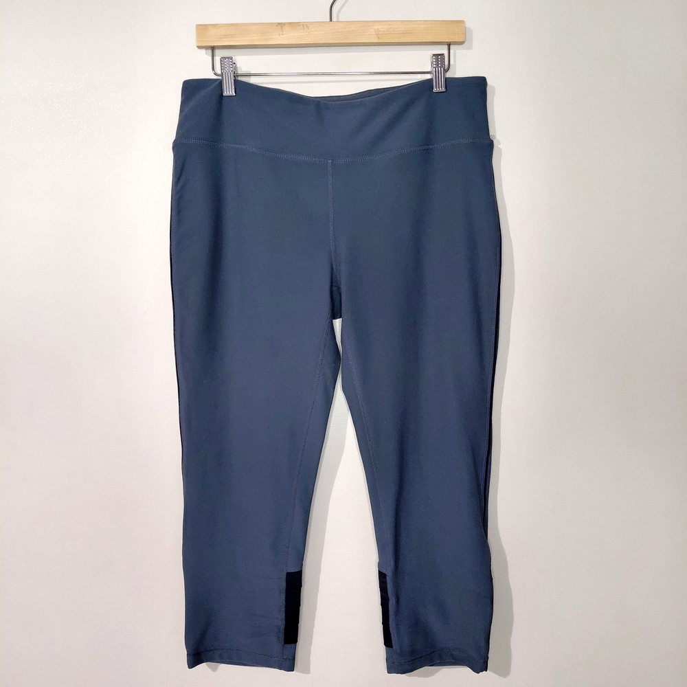 🦋3/$25 Crane & Lion Large Size 12 Teal Cropped Leggings Yoga Pants